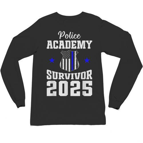 Police Academy Survivor 2025 Graduation Police School Unisex Long Sleeve T-Shirt - Best Gift Smart