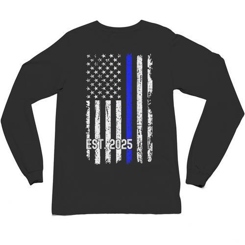 Police Graduation Est 2025 Back Print Police Academy Vintage Unisex Long Sleeve T-Shirt - Best Gift Smart