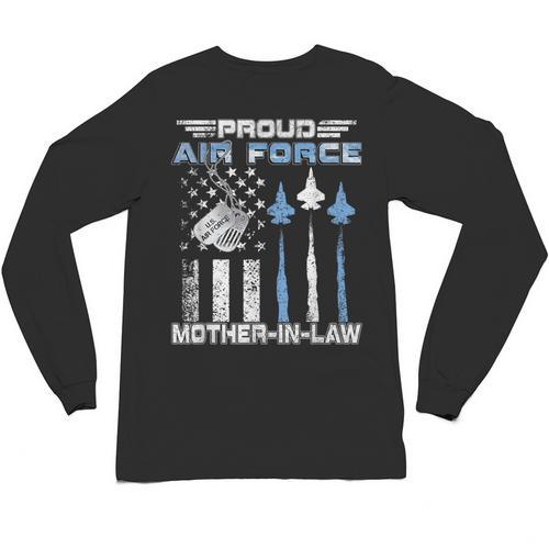 Proud Air Force Mother-In-Law US Air Force Graduation Unisex Long Sleeve T-Shirt - Best Gift Smart