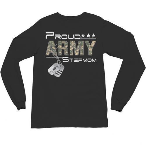 Proud Army Stepmom Army Graduation Stepmom US Army Stepmom Unisex Long Sleeve T-Shirt - Best Gift Smart