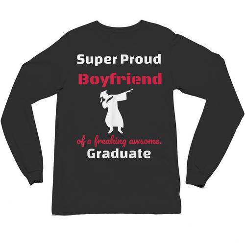 Proud Boyfriend Of 2018 Graduate Dabbing Graduation Unisex Long Sleeve T-Shirt - Best Gift Smart