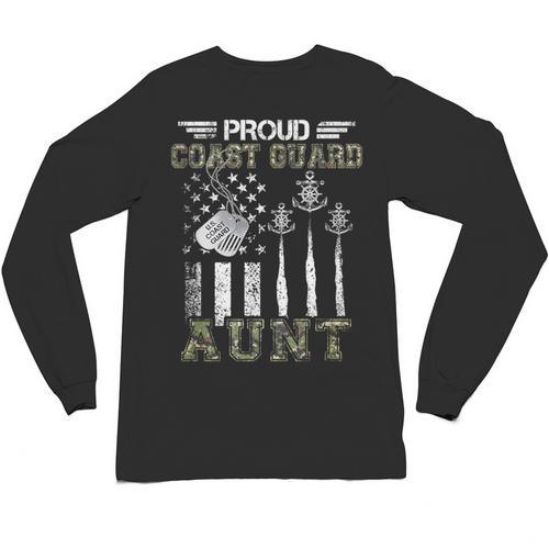 Proud Coast Guard Aunt US Coast Guard Graduation Aunt Unisex Long Sleeve T-Shirt - Best Gift Smart