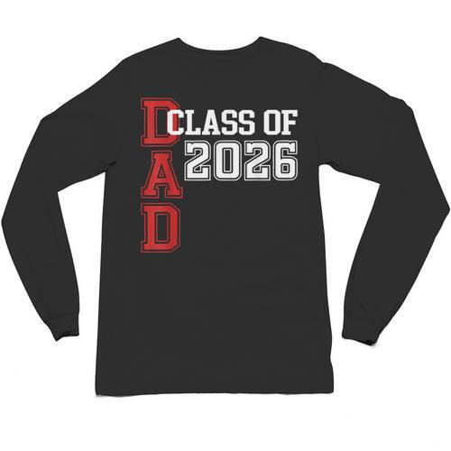Proud Dad Of A 2026 Graduate Grad Senior Father Graduation Unisex Long Sleeve T-Shirt - Best Gift Smart
