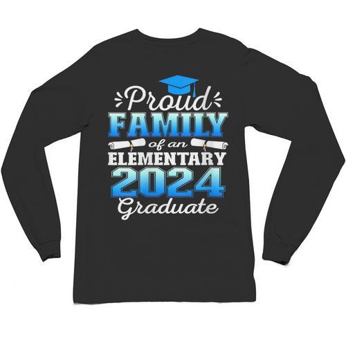 Proud Family Of 5th Grade Graduate 2024 Family Graduation Unisex Long Sleeve T-Shirt - Best Gift Smart