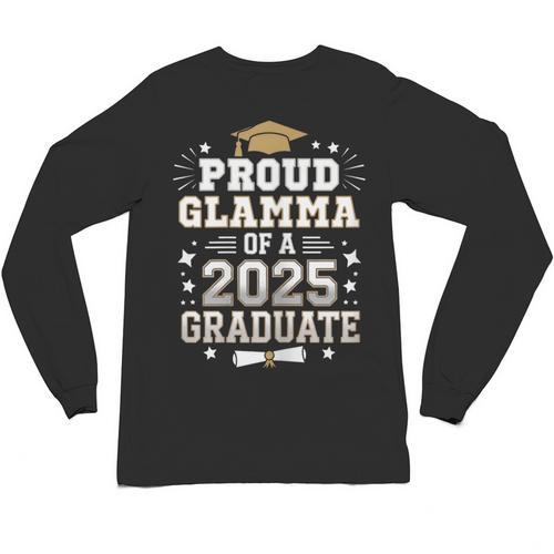 Proud Glamma Of A Class Of 2025 Graduate Senior Graduation Unisex Long Sleeve T-Shirt - Best Gift Smart