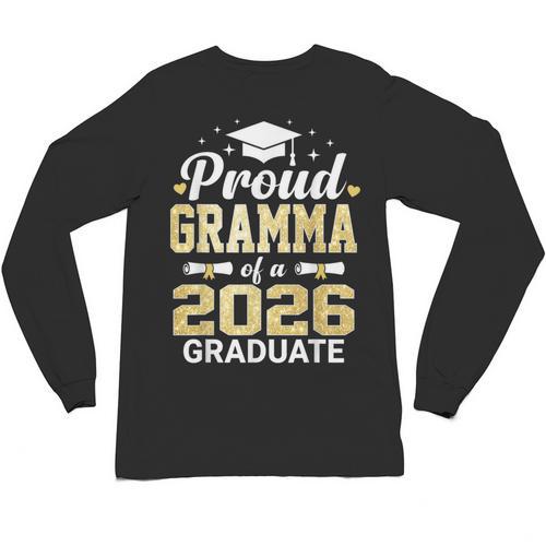 Proud Gramma Of A 2026 Graduate Class Of Graduation Unisex Long Sleeve T-Shirt - Best Gift Smart