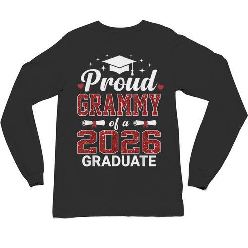 Proud Grammy Of A 2026 Graduate Class Of Graduation Unisex Long Sleeve T-Shirt - Best Gift Smart