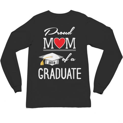 Proud Mom Of A High School Graduation Senior Mom Shirt Unisex Long Sleeve T-Shirt - Best Gift Smart