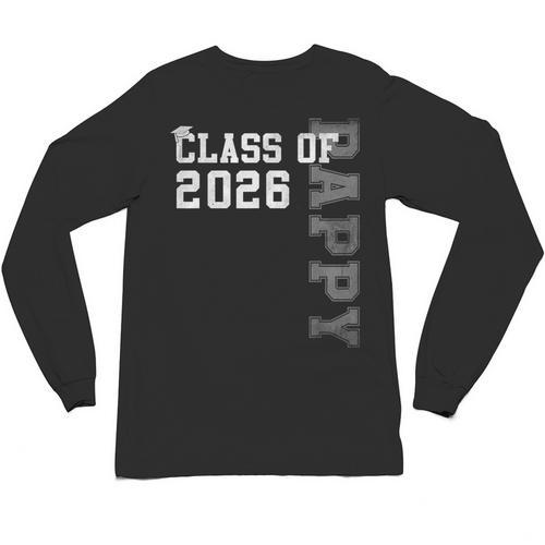 Proud Pappy Of A 2026 Graduate Grad Senior Graduation Unisex Long Sleeve T-Shirt - Best Gift Smart