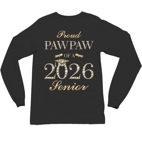Proud Pawpaw Of A 2026 Senior Graduate Graduation Unisex Long Sleeve T-Shirt - Best Gift Smart