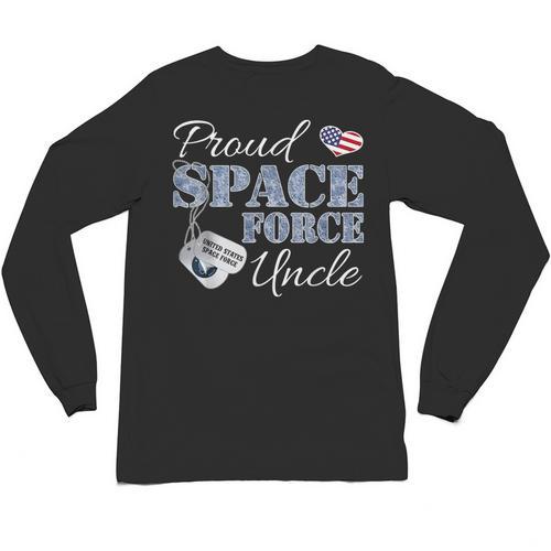 Proud Space Force Uncle Space Force Graduation Tee Unisex Long Sleeve T-Shirt - Best Gift Smart