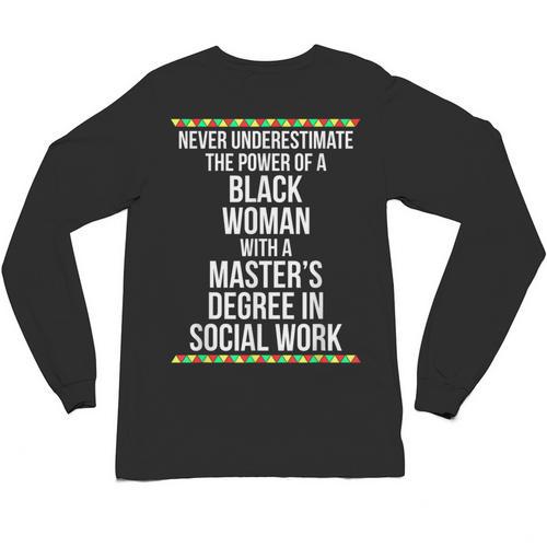 Queen MSW Social Work Masters Graduation Unisex Long Sleeve T-Shirt - Best Gift Smart