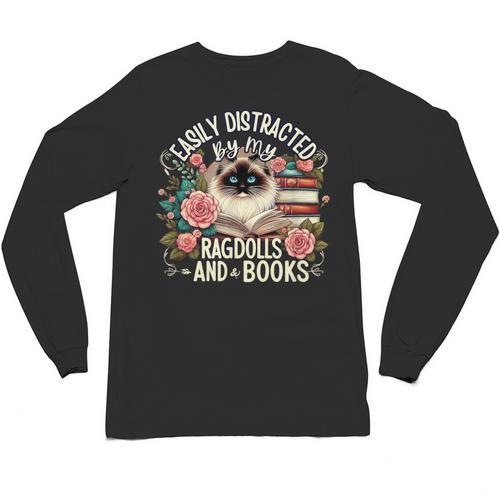 Ragdoll Lover Ragdoll Cat Ragdolls And Books Unisex Long Sleeve T-Shirt - Bookorys AU