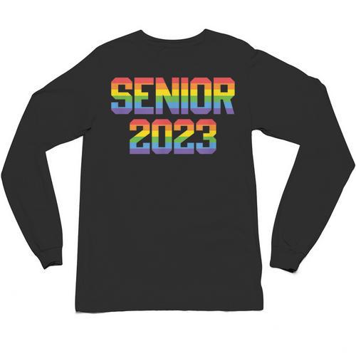 Rainbow LGBT Pride Senior 2023 Graduation Unisex Long Sleeve T-Shirt - Best Gift Smart