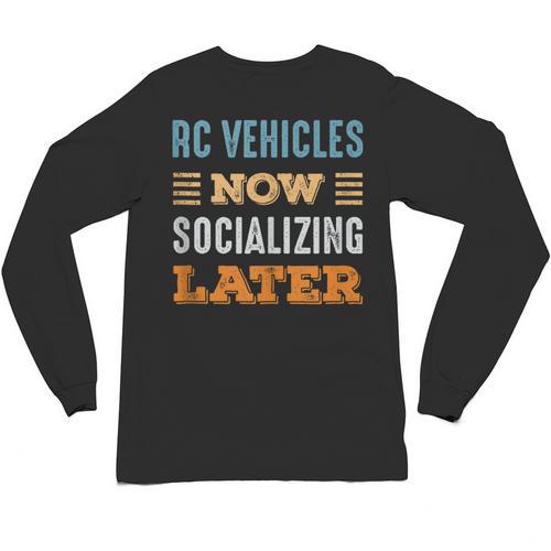RC Vehicles Now Minimal Socializing Introvert Vintage Unisex Long Sleeve T-Shirt - Raresse