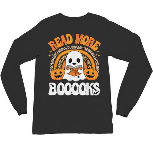 Read More Books Booooks Ghost Pumpkin Cute Teacher Halloween Unisex Long Sleeve T-Shirt - Bookorys DE