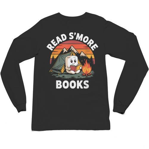 Read S'More Books Cute Campfire Reading Book Lovers Unisex Long Sleeve T-Shirt - Bookorys