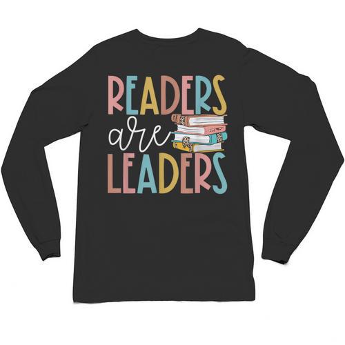 Readers Are Leaders Reading Book Lovers Teacher Women Kids Unisex Long Sleeve T-Shirt - Bookorys