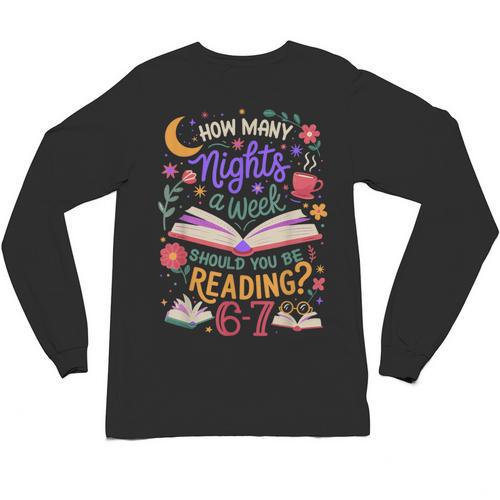Reading 6 7 Meme Six Seven Cozy Book Lover Teacher Unisex Long Sleeve T-Shirt - Bookorys
