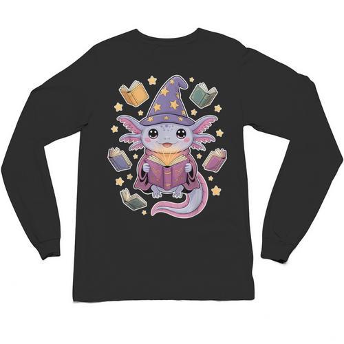 ReadsALOTL Cute Axolotl Book Lover Unisex Long Sleeve T-Shirt - Bookorys