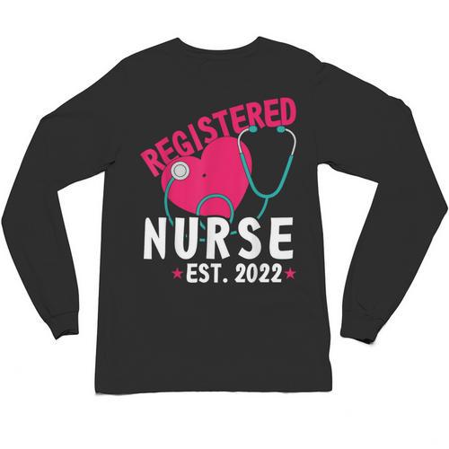 Registered Nurse Est 2022 Nursing Student RN Fun Graduation Unisex Long Sleeve T-Shirt - Best Gift Smart