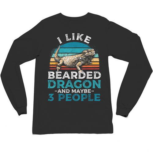 Retro Bearded Dragon Introvert For Lizard Lovers Unisex Long Sleeve T-Shirt - Raresse