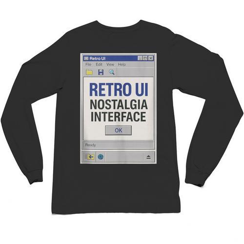 Retro Computer Dialog Box 90s Desktop Interface Nostalgia Unisex Long Sleeve T-Shirt - Figerry