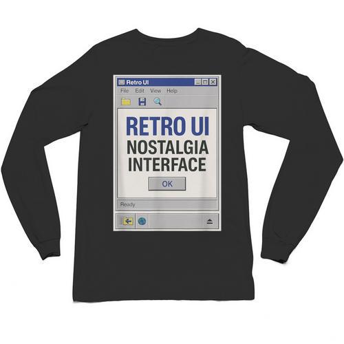 Retro Computer Dialog Box 90s Desktop Interface Nostalgia Unisex Long Sleeve T-Shirt - Figerry
