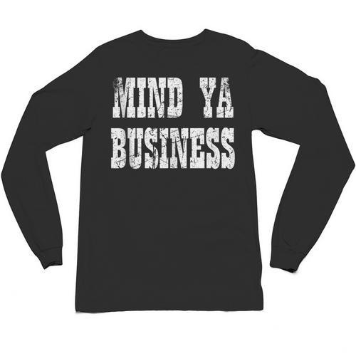 Retro Mind Ya Business Vintage Love Privacy Introvert Unisex Long Sleeve T-Shirt - Raresse