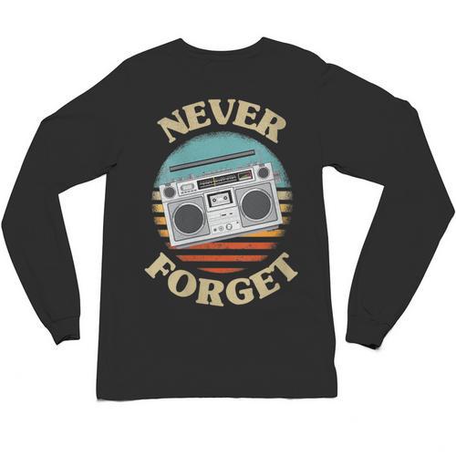 Retro Radio Never Forget Nostalgia Vintage Unisex Long Sleeve T-Shirt - Figerry