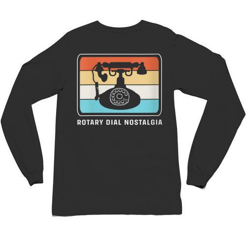 Retro Rotary Dial Nostalgia Dial Phone Unisex Long Sleeve T-Shirt - Figerry