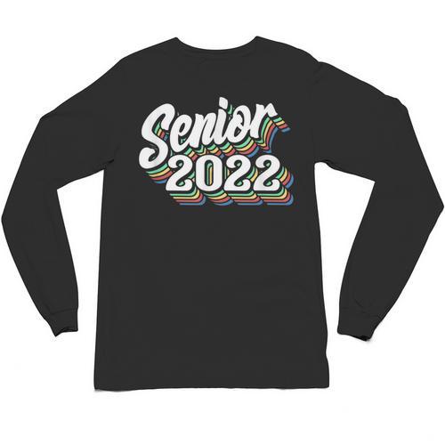 Retro Senior Class Of 2022 Men Women Graduation 90's Grad Unisex Long Sleeve T-Shirt - Best Gift Smart