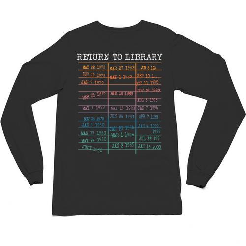 Return To Library Card Book Due Date Bookish Reading Unisex Long Sleeve T-Shirt - Bookorys