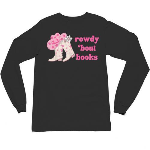 Rowdy 'Bout Books Cowboy Lovers Unisex Long Sleeve T-Shirt - Bookorys CA