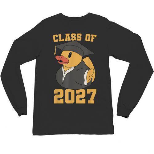 Rubber Duck Class Of 2027 Senior 2027 Graduation Year Senior Unisex Long Sleeve T-Shirt - Best Gift Smart