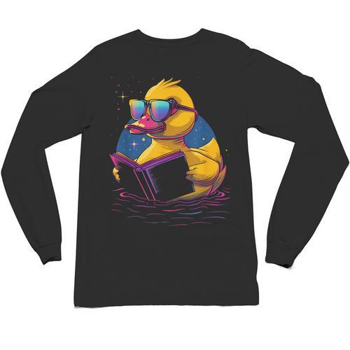 Rubber Duck Rubber Duckie Reading Book Rubber Duckling Unisex Long Sleeve T-Shirt - Bookorys