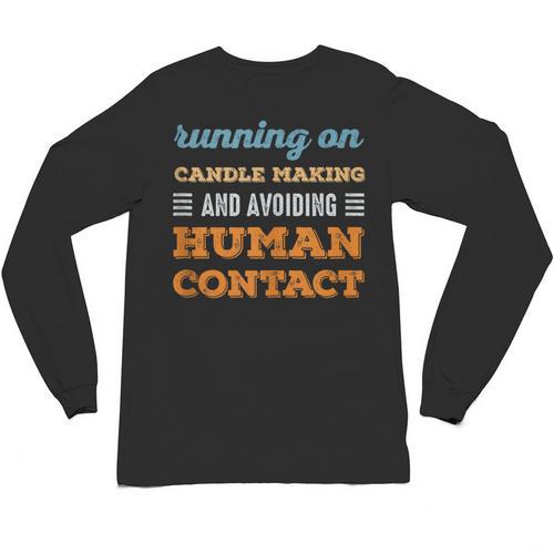 Running On Candle Making Social Introvert Humor Vintage Unisex Long Sleeve T-Shirt - Raresse