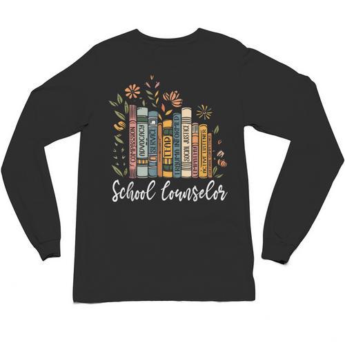School Counselor Wildflower Books National School Counseling Unisex Long Sleeve T-Shirt - Bookorys AU