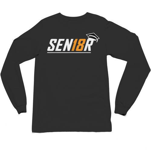 Senior 18 High School Graduation Eighteen Year Old Grad Unisex Long Sleeve T-Shirt - Best Gift Smart