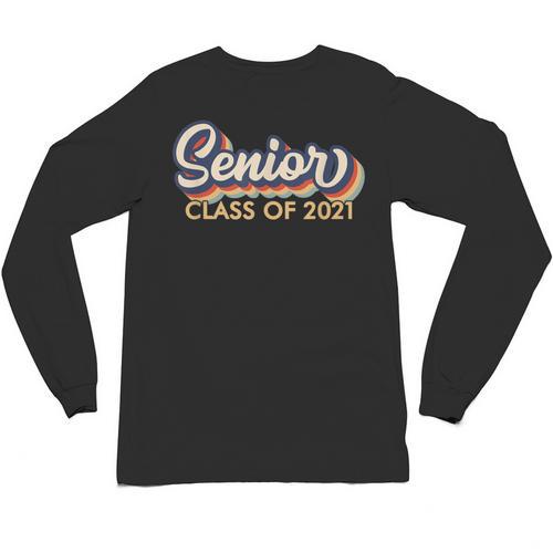 Senior 2021 Grad Shirt Retro 2021 Graduation Unisex Long Sleeve T-Shirt - Best Gift Smart