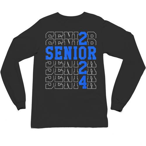 Senior 2024 Graphic Class Of 2024 Graduation Graphic Unisex Long Sleeve T-Shirt - Best Gift Smart