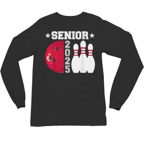 Senior 2025 Bowling Player Class Of 2025 Graduation Seniors Unisex Long Sleeve T-Shirt - Best Gift Smart