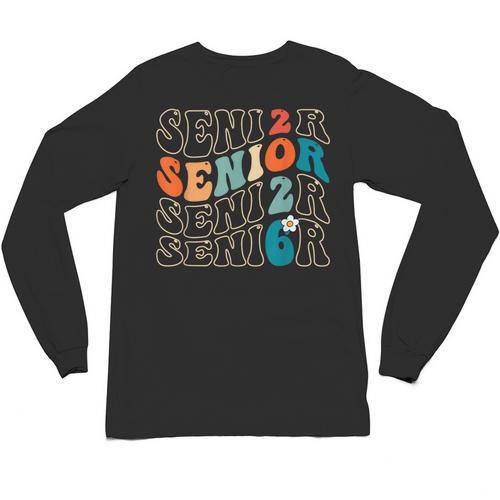 Senior 2026 Class Of 2026 Retro Groovy Graduation Grad Women Unisex Long Sleeve T-Shirt - Best Gift Smart