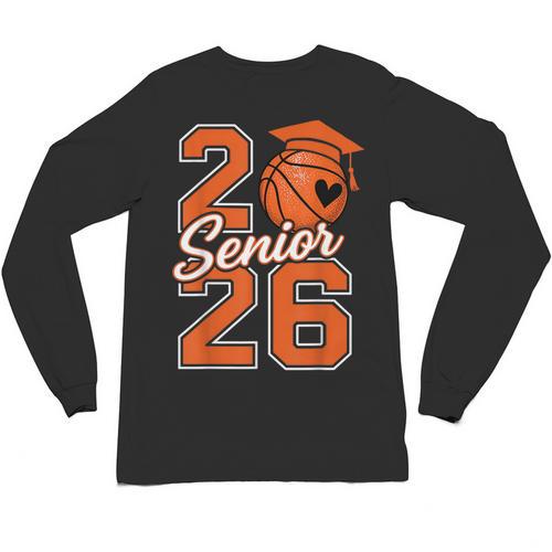 Senior Basketball Class Of 2026 Crew Basketball Graduation Unisex Long Sleeve T-Shirt - Best Gift Smart