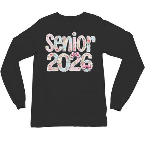 Senior Class Of 2026 Graduation 2026 Coquette Pink Bow Cute Unisex Long Sleeve T-Shirt - Best Gift Smart