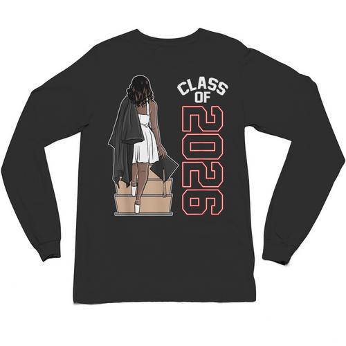 Senior Class Of 2026 Melanin Girl 2026 Graduation Unisex Long Sleeve T-Shirt - Best Gift Smart