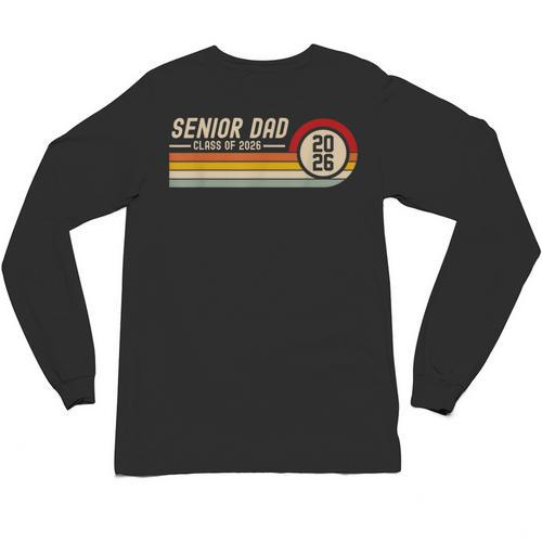 Senior Dad Class Of 2026 Graduation 2026 Graduate Vintage Unisex Long Sleeve T-Shirt - Best Gift Smart