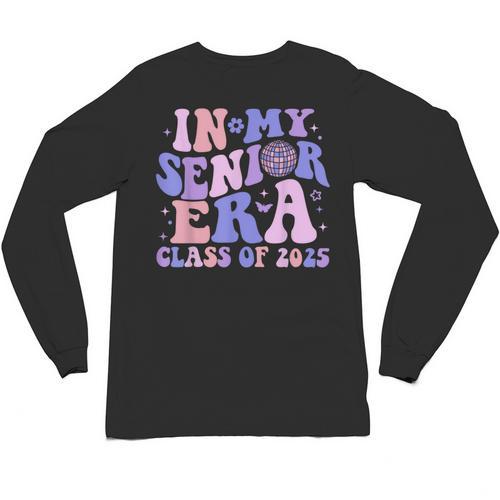In My Senior Era Class Of 2025 Groovy Senior 2025 Graduation Unisex Long Sleeve T-Shirt - Best Gift Smart