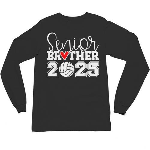 Senior Volleyball Brother 2025 Class Of 2025 Graduation Unisex Long Sleeve T-Shirt - Best Gift Smart