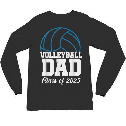 Senior Volleyball Dad Class Of 2025 Graduation Graduate Unisex Long Sleeve T-Shirt - Best Gift Smart
